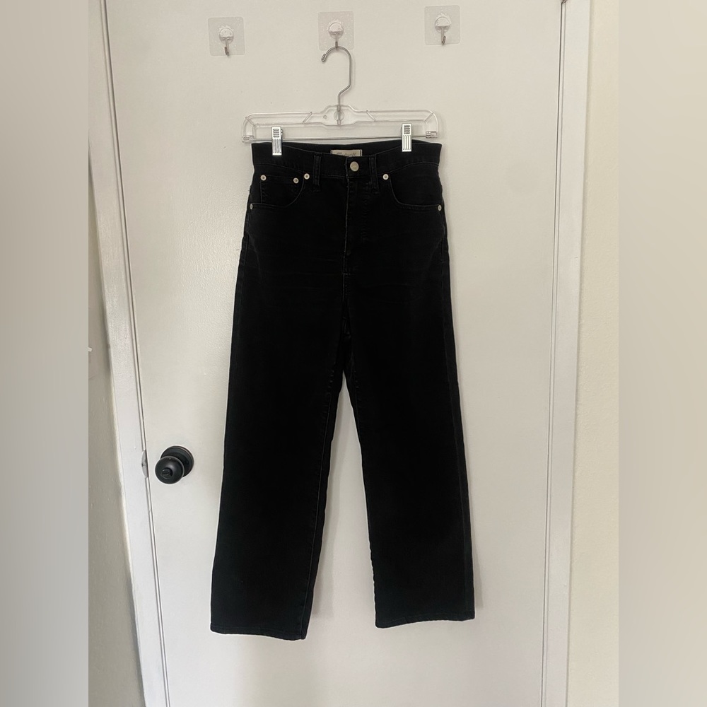 Madewell Slim Wide-Leg Crop in Black - size 27